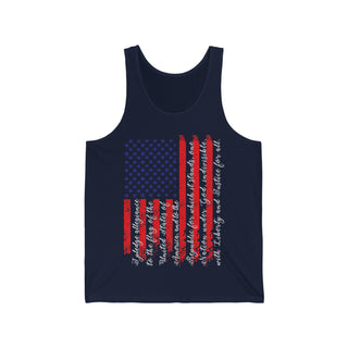 Buy navy American Flag Printed Stylish Jersey Tank Top