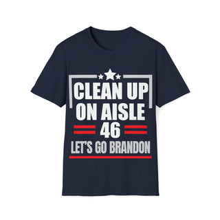 Buy navy Clean Up On Aisle 46 - Unisex Softstyle Tee