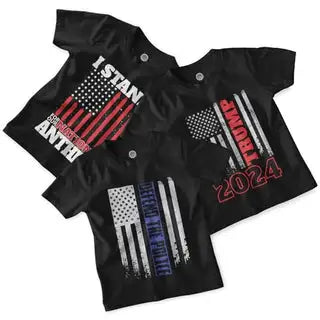 Patriotic Themed Softstyle Cotton T-shirt Pack of 3