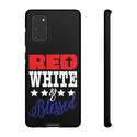 Red White and Blessed - Phone Cover with Paitriotic Style