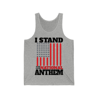 Buy athletic-heather I Stand For Our National Anthem Unisex Jersey Tank - Wear Your Patriotism Proudly