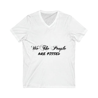 Buy white Unisex We The People Are Pissed V-Neck Tee