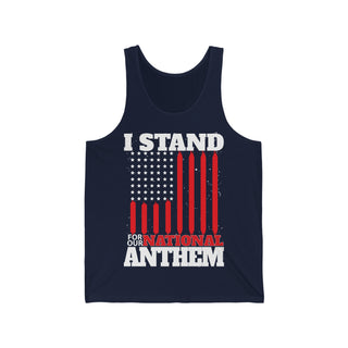 I Stand For Our National Anthem Unisex Jersey Tank - Wear Your Patriotism Proudly