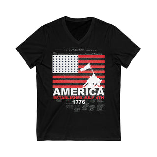 Buy black Unisex America Established July 4th 1776 Tee - USA-themed Clothing