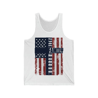 Buy white Faith Family Freedom&#39; - Unisex Jersey Tank - Wear Your Values with Pride