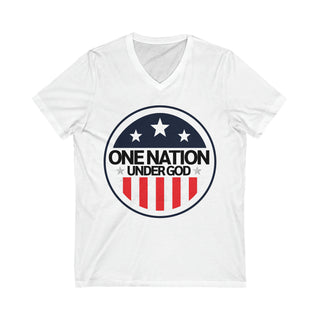 One Nation Under God Unisex Jersey Short Sleeve V-Neck Tee