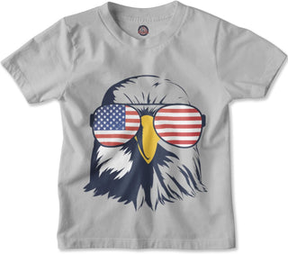 Patriotic American Bald Eagle T Shirts for Men Women Teen Tees - Large - Grey