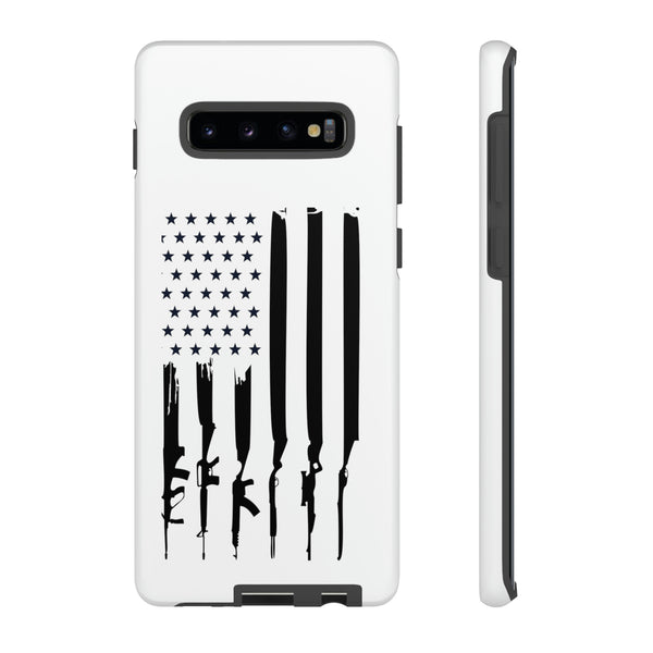 American Patriotic Stars and Guns- White Phone Cases