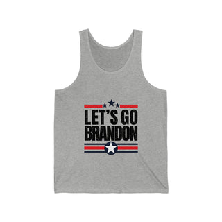 Buy athletic-heather Let&#39;s Go Brandon Unisex Jersey Tank