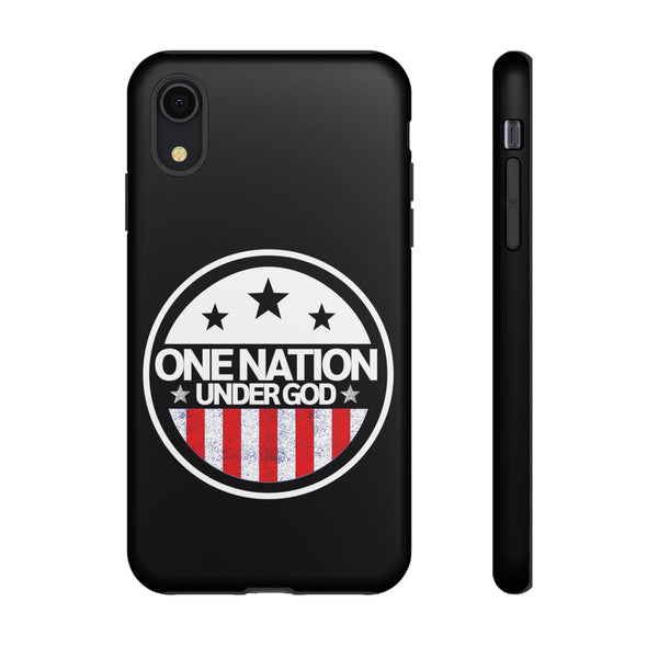One Nation Under God Black Phone Case