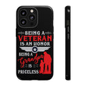 Durable Phone Cover for Honoring Veterans and Grandparents