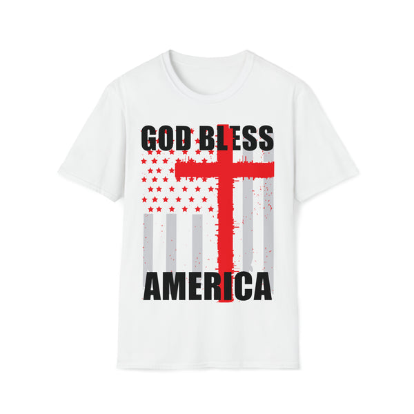 Unisex God Bless America Softstyle T-Shirt - Wear Your Love for America with Comfort