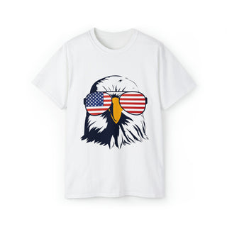 Buy white American Bald Eagle Cotton T-Shirt