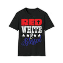 Unisex Red White Blessed Softstyle T-Shirt - Embrace Values with Stylish Patriotic Apparel