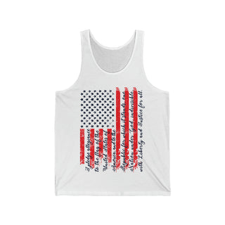 Buy white American Flag Printed Stylish Jersey Tank Top