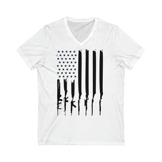 Buy white American Guns Stylish Short-Sleeve Unisex T-Shirt