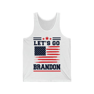 Buy white Unisex Let&#39;s Go Brandon Jersey Tank