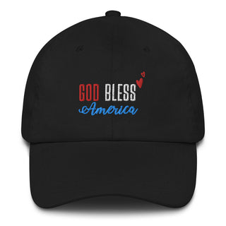 Buy black Classic Cap - God Bless America Embroidered Hat
