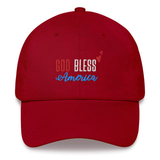 Buy cranberry Classic Cap - God Bless America Embroidered Hat