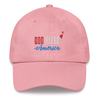 Buy pink Classic Cap - God Bless America Embroidered Hat