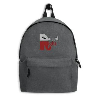 Buy grey-marl Embroidered Patriotic Raised Right Backpack - Wear Your Values Proudly
