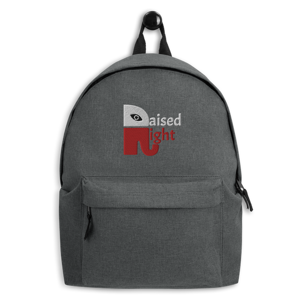 Embroidered Patriotic Raised Right Backpack - Wear Your Values Proudly