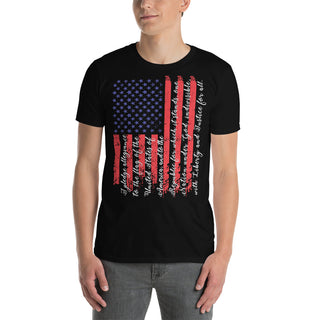 Buy black American Flag Short-Sleeve Unisex T-Shirt