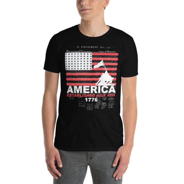 America Established July 4th 1776 Short-Sleeve Unisex T-Shirt