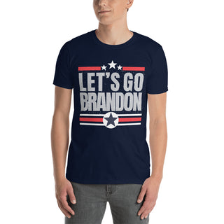 Buy navy Let&#39;s Go Brandon Short-Sleeve Unisex T-Shirt