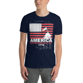 Buy navy America Established July 4th 1776 Short-Sleeve Unisex T-Shirt