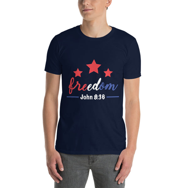 Freedom - John 8:36 Short-Sleeve Unisex T-Shirt