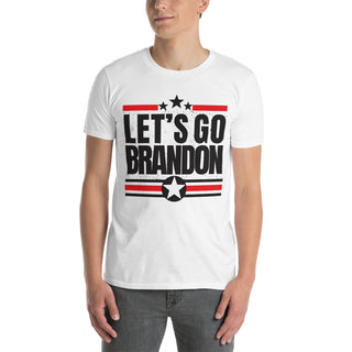 Buy white Let&#39;s Go Brandon Short-Sleeve Unisex T-Shirt
